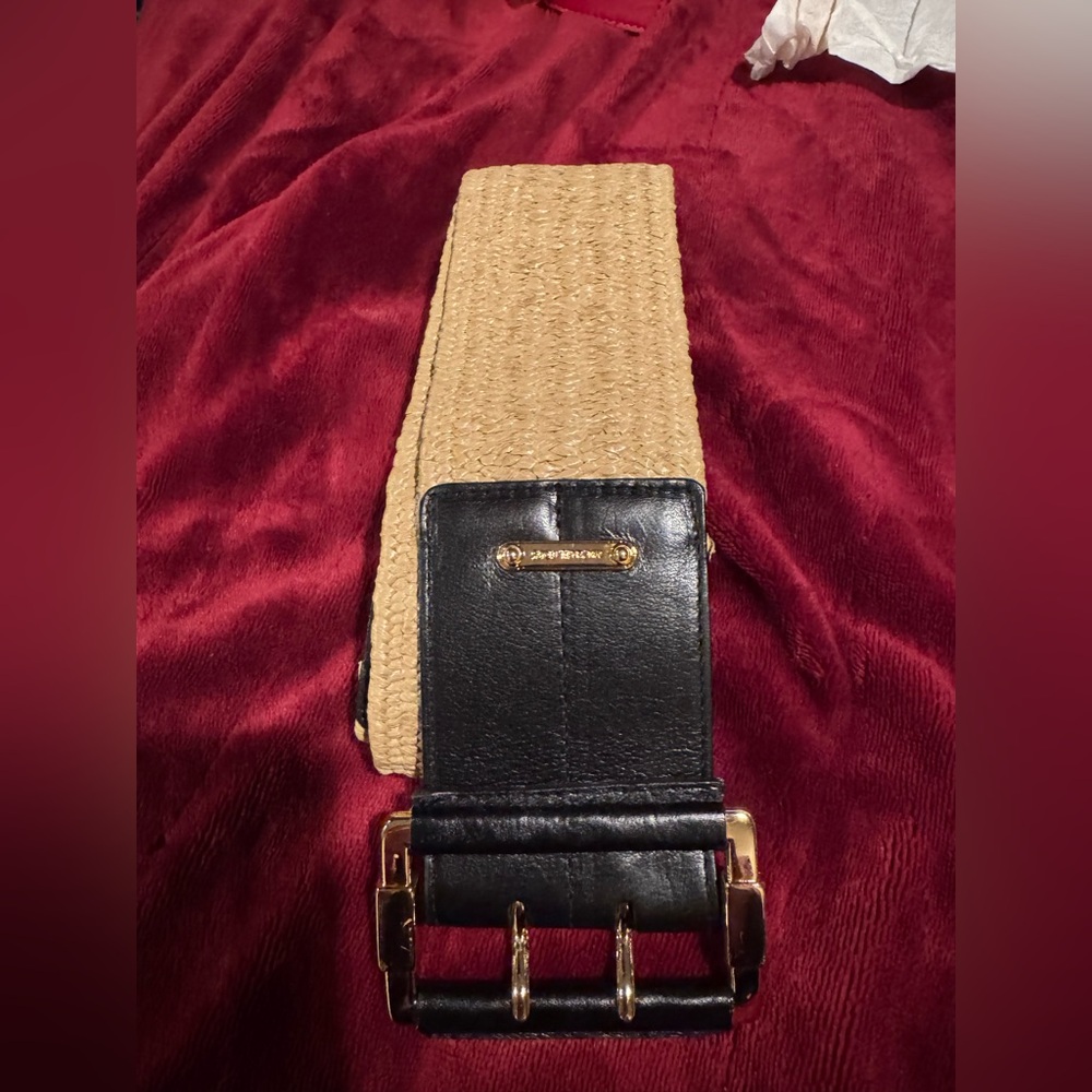 Michael Kors Black and Tan Women's Belt